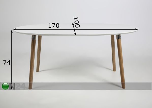 Обеденный стол Belina 100x170 cm размеры