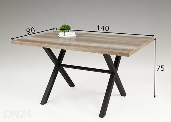 Обеденный стол Bonny 90x140 cm размеры