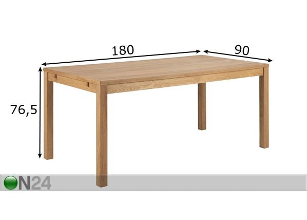 Обеденный стол Brentwood 180x90 cm размеры