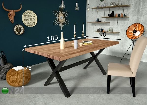 Обеденный стол Concepto 180x90 cm размеры
