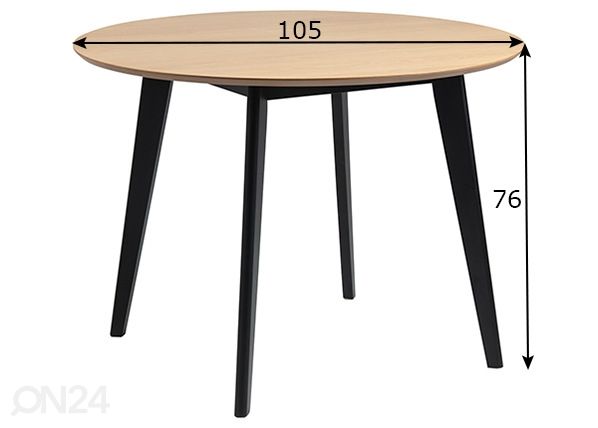 Обеденный стол Concord Ø105 cm размеры