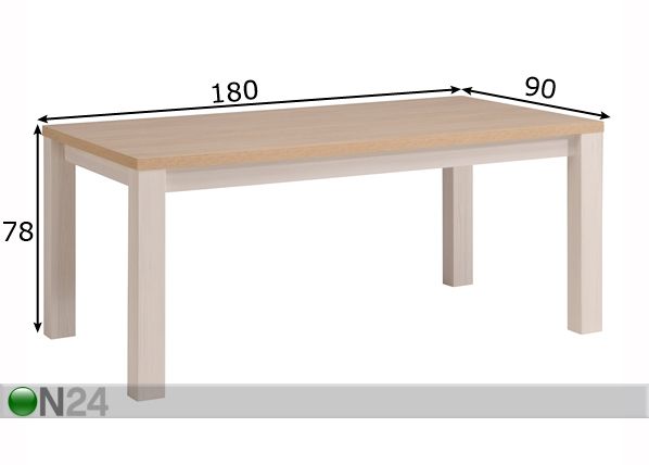 Обеденный стол Craft 180x90 cm размеры