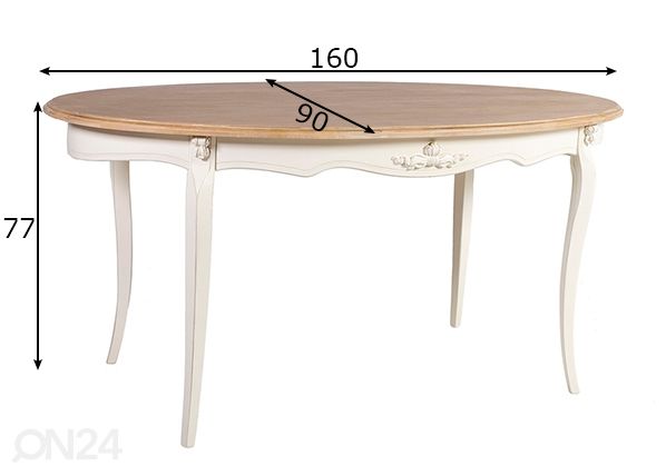 Обеденный стол Elizabeth размеры