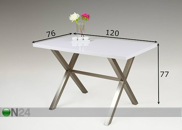 Обеденный стол Eloise 76x120 cm размеры