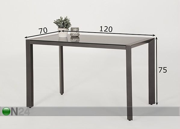 Обеденный стол Elsa 70x120 cm размеры