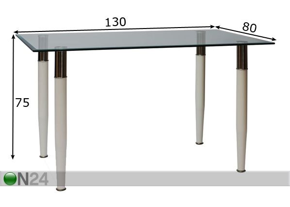Обеденный стол Elton 80x130 cm размеры