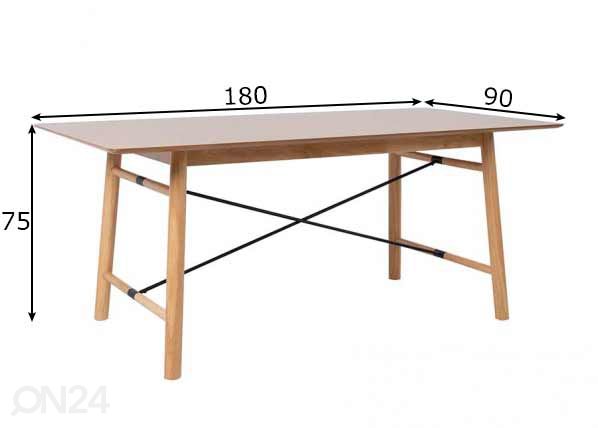 Обеденный стол Emerald 90x180 см размеры