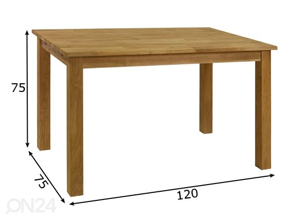 Обеденный стол Gloucester 75x120 см размеры