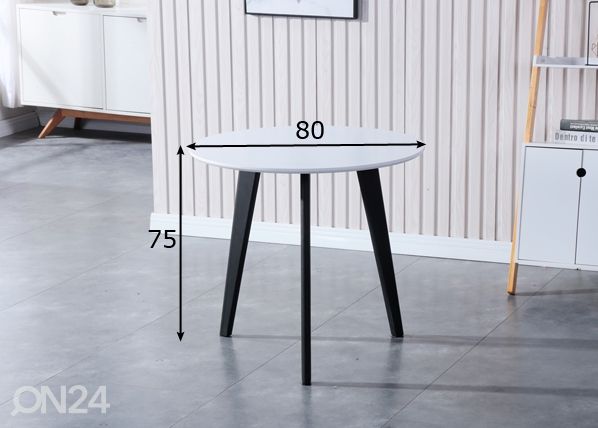 Обеденный стол Jens Ø 80 cm размеры