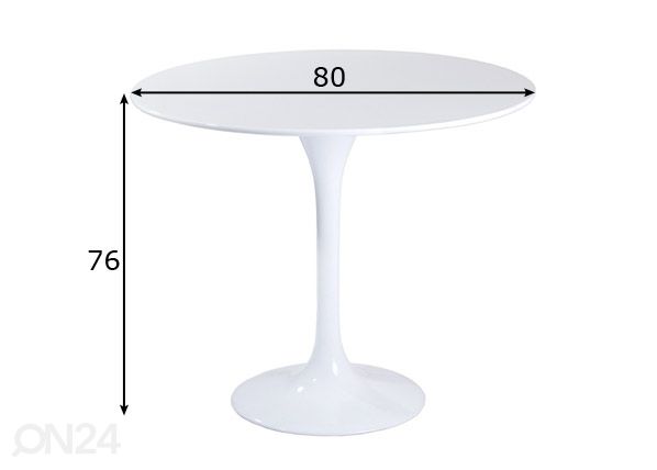 Обеденный стол Kant Ø 80 cm размеры