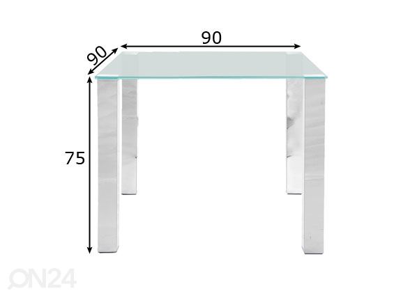 Обеденный стол Kante 90x90 cm размеры
