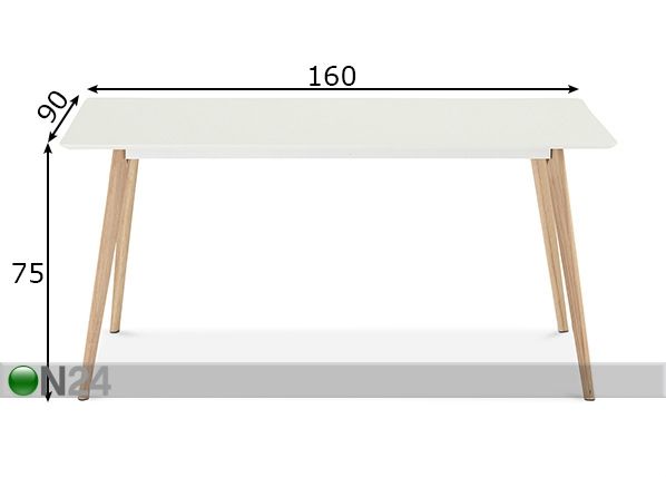 Обеденный стол Life 160x90 cm размеры