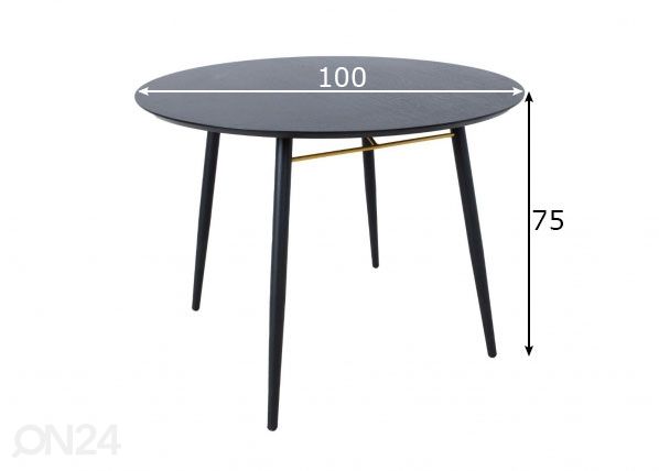 Обеденный стол Luxembourg Ø 100 см размеры