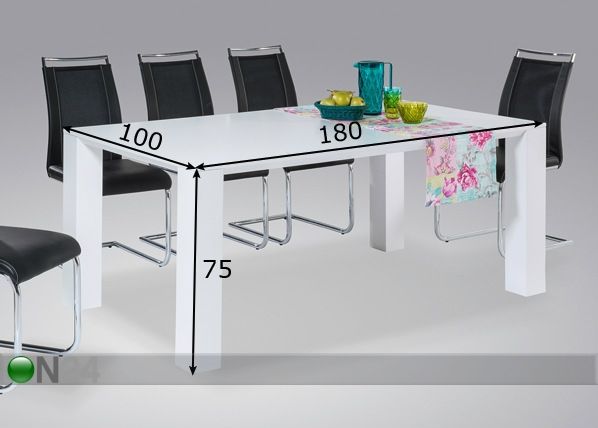 Обеденный стол Madeira 100x180 cm размеры