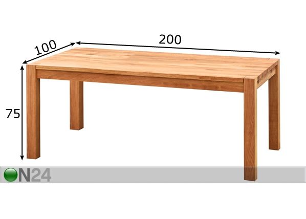 Обеденный стол Matilda 200x100 cm размеры