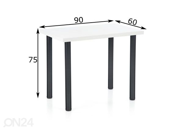Обеденный стол Modex 90x60 cm размеры