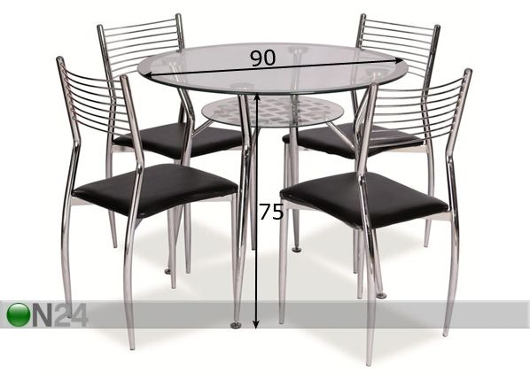 Обеденный стол Molar Ø 90 cm размеры