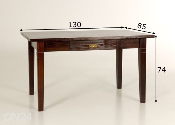 Обеденный стол Monaco 130x85 cm размеры