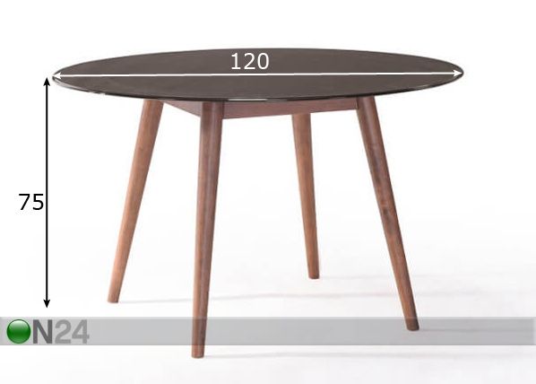 Обеденный стол Nuwara Ø 120 cm размеры