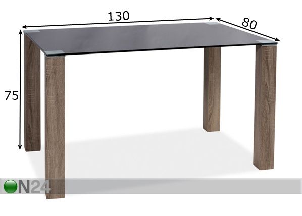 Обеденный стол Orso 80x130 cm размеры