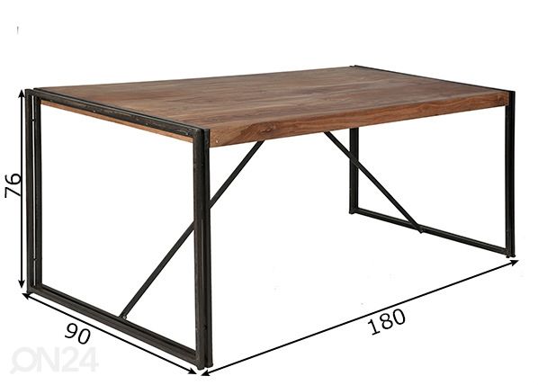 Обеденный стол Panama 180x90 cm размеры