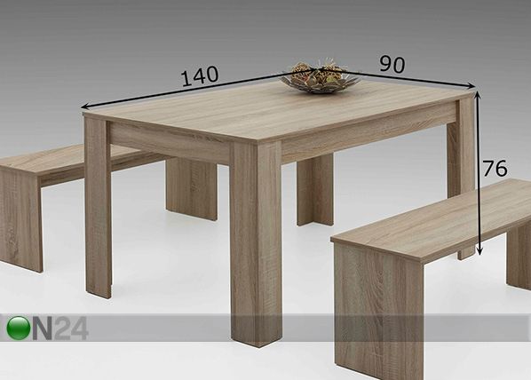 Обеденный стол Petra 90x140 cm размеры