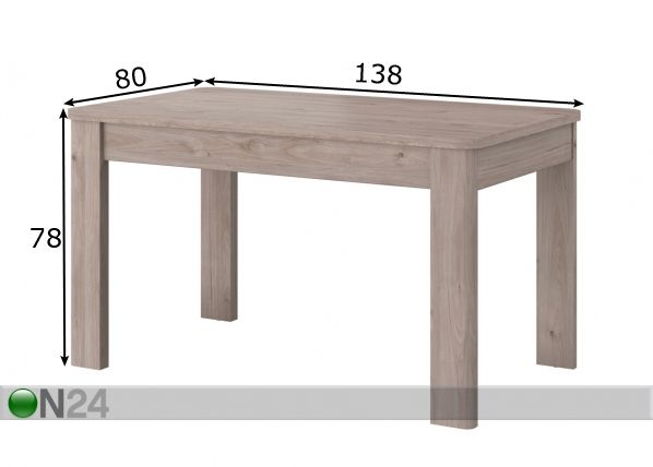 Обеденный стол Portland 138x80 cm размеры