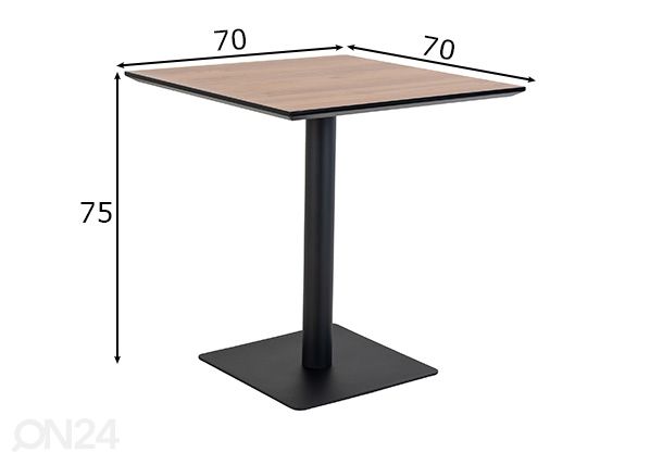 Обеденный стол Rieti 70x70 cm размеры