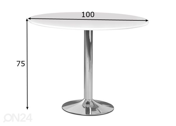 Обеденный стол Rondo Ø 100 cm размеры