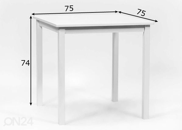 Обеденный стол Rosella 75x75 cm размеры