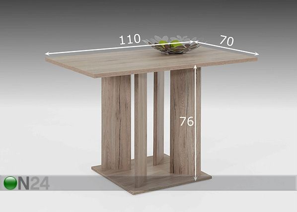 Обеденный стол Rosi 70x110 cm размеры