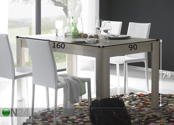 Обеденный стол Rustica 160x90 cm размеры