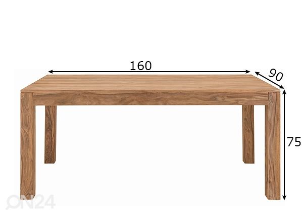 Обеденный стол Sanam 160x90 cm размеры