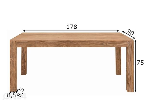 Обеденный стол Sanam 178x90 cm размеры