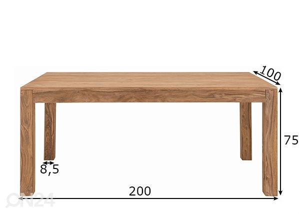 Обеденный стол Sanam 200x100 cm размеры