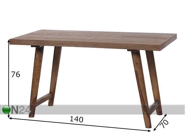 Обеденный стол Scandi 140x70 cm размеры