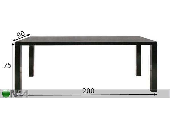Обеденный стол Silva 90x200 см размеры