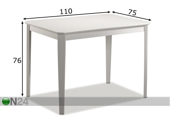 Обеденный стол Take Away 75x110 cm размеры