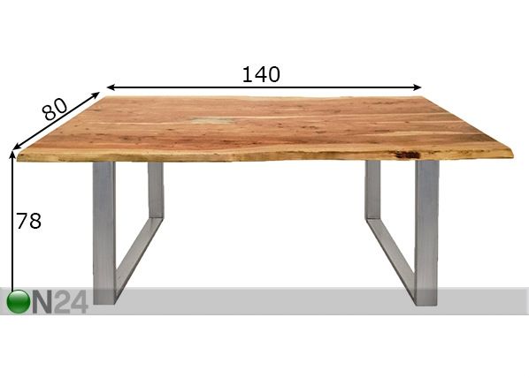 Обеденный стол Tisch 80x140 cm размеры