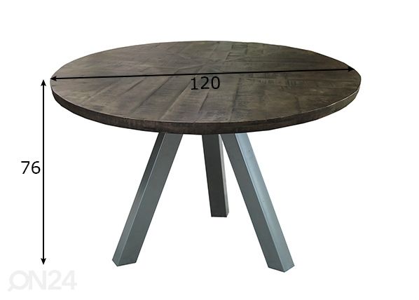 Обеденный стол Tische Ø120 cm размеры
