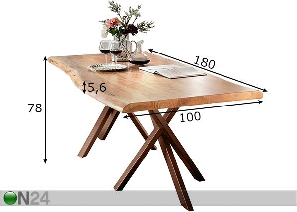 Обеденный стол Tische 180x100 cm размеры