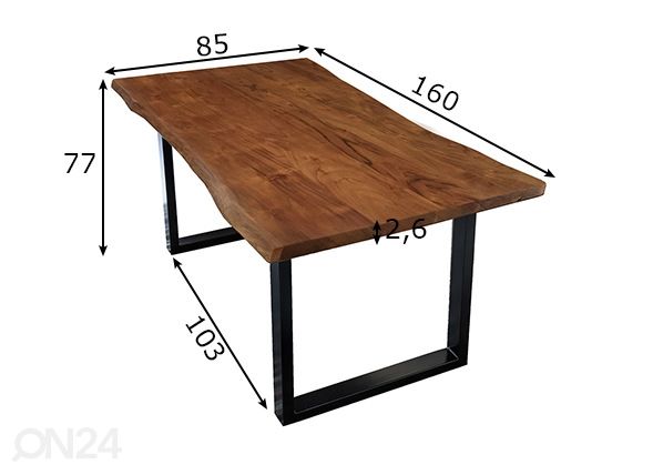 Обеденный стол Tische 85x160 cm размеры