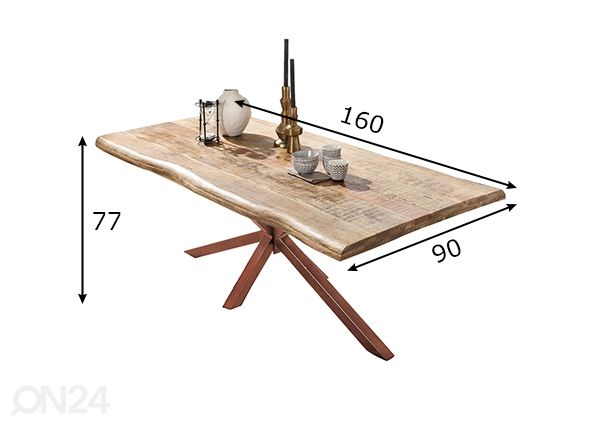 Обеденный стол Tische 90x160 cm размеры