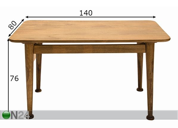 Обеденный стол Tom Tailor 140x80 cm размеры