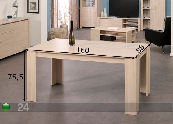 Обеденный стол Warren 160x88 cm размеры