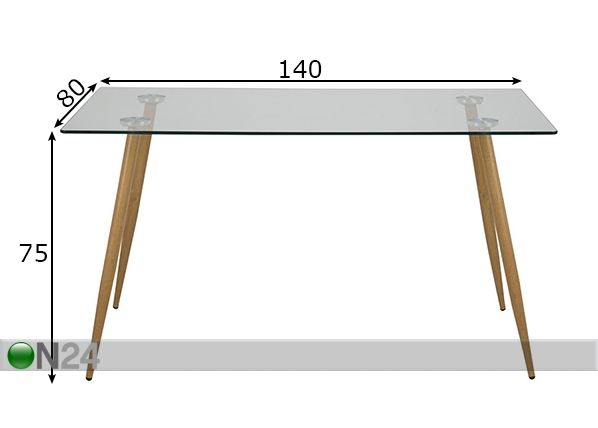 Обеденный стол Wilma 80x140 cm