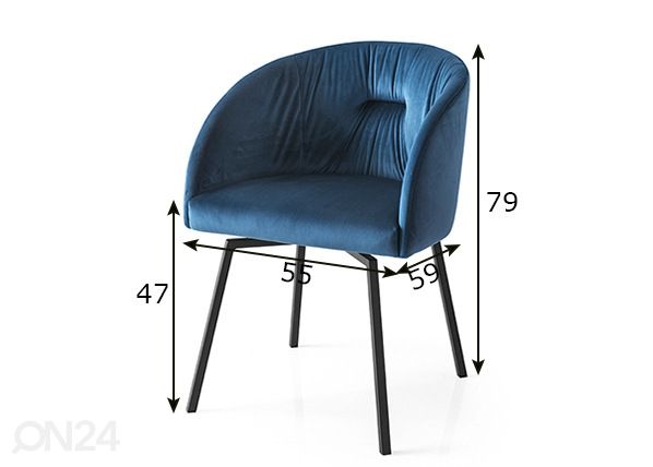Обеденный стул Rosie Soft вращаемый размеры