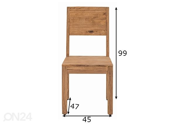 Обеденный стул Sanam размеры