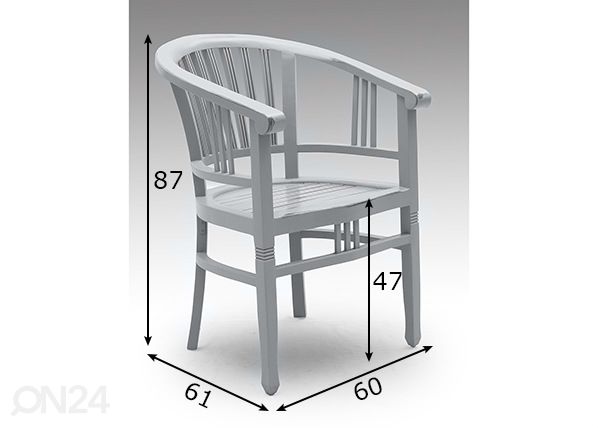 Обеденный стул Spa размеры