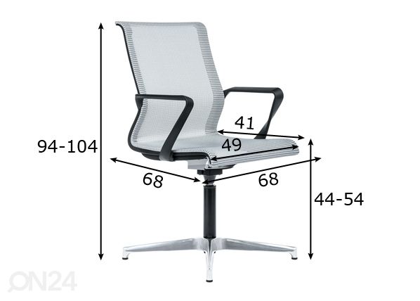 Офисный стул / рабочий стул Epic, чёрная рама размеры